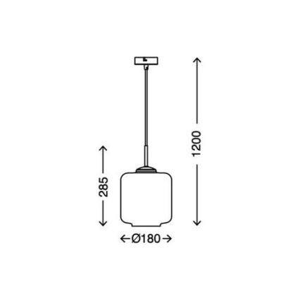 Briloner 4011-014 - Lysekrone i en snor 1xE27/40W/230V