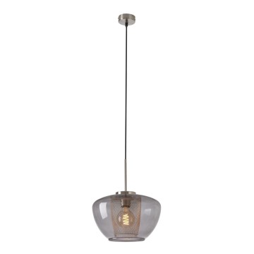 Briloner 4016-014 - SEVENTIES pendel på wire 1xE27/40W/230V røggrå