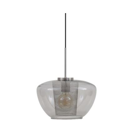 Briloner 4016-014 - SEVENTIES pendel på wire 1xE27/40W/230V røggrå