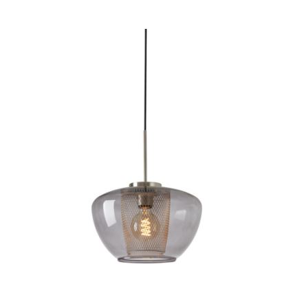 Briloner 4016-014 - SEVENTIES pendel på wire 1xE27/40W/230V røggrå
