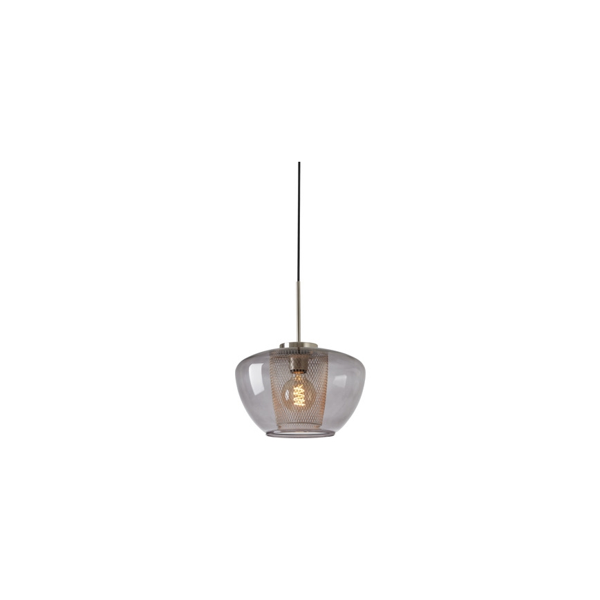 Briloner 4016-014 - SEVENTIES pendel på wire 1xE27/40W/230V røggrå