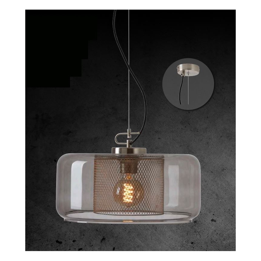 Briloner 4018-014 - Pendel SEVENTIES 1xE27/40W/230V transparent