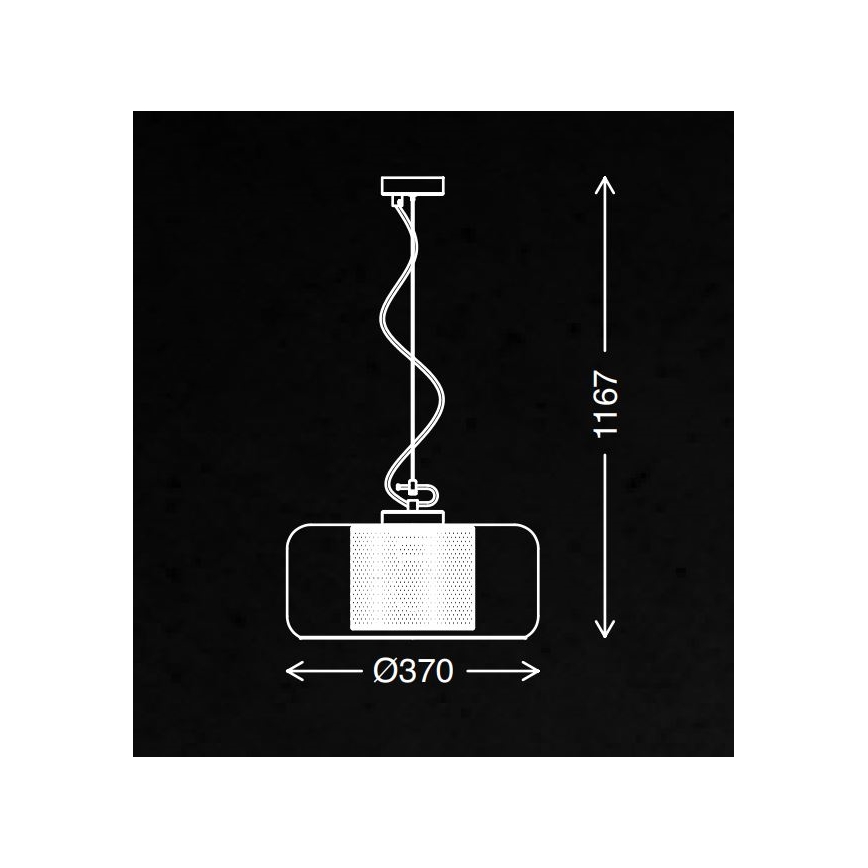 Briloner 4018-014 - Pendel SEVENTIES 1xE27/40W/230V transparent
