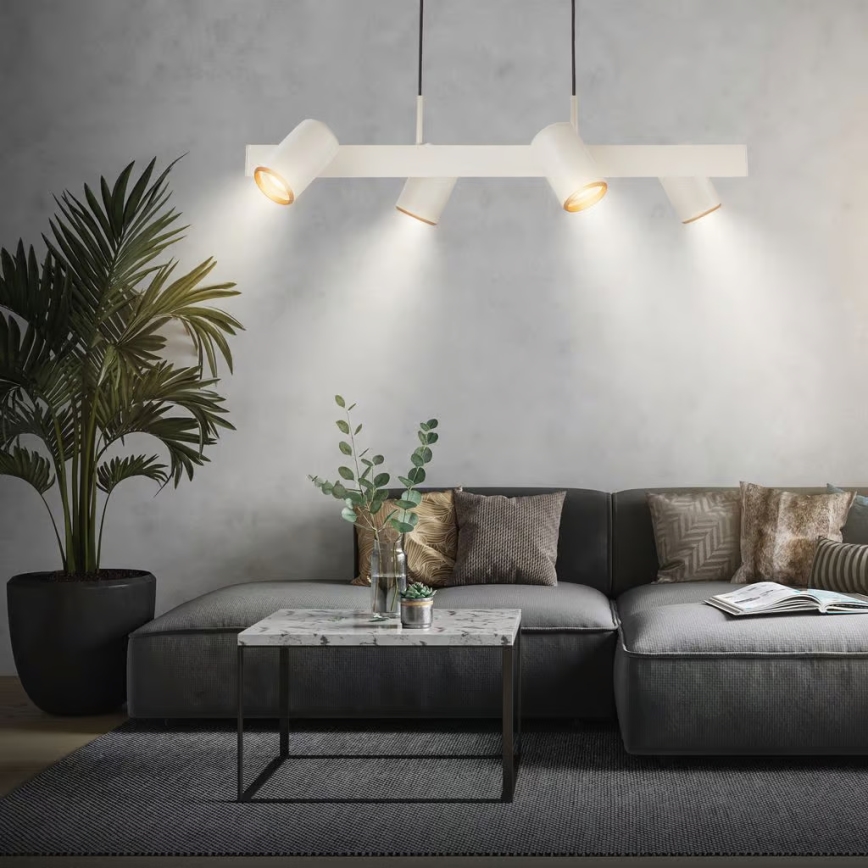 Briloner 4058044 - Pendel på ledning ERA 4xGU10/10W/230V cremefarvet