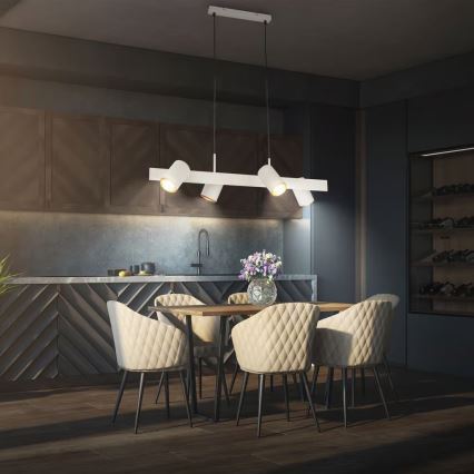 Briloner 4058044 - Pendel på ledning ERA 4xGU10/10W/230V cremefarvet