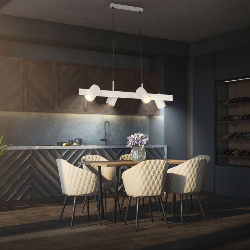 Briloner 4058044 - Pendel på ledning ERA 4xGU10/10W/230V cremefarvet