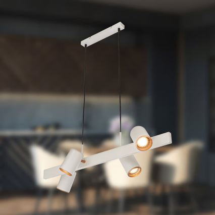 Briloner 4058044 - Pendel på ledning ERA 4xGU10/10W/230V cremefarvet