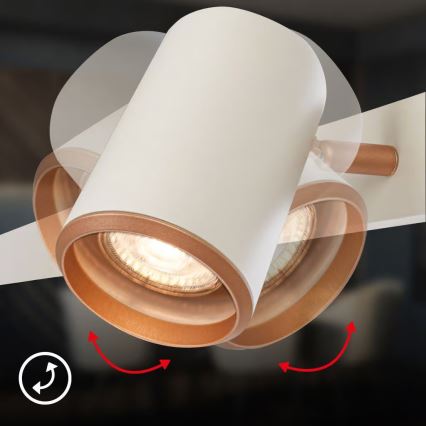 Briloner 4058044 - Pendel på ledning ERA 4xGU10/10W/230V cremefarvet