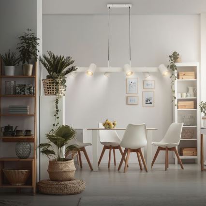 Briloner 4058064 - Pendel på kabel ERA 6xGU10/10W/230V cremefarvet