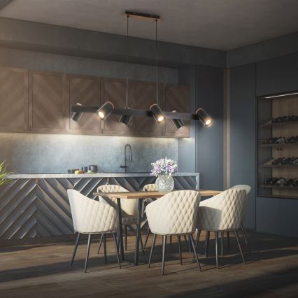 Briloner 4059065 - Pendel på wire ERA 6xGU10/10W/230V sort