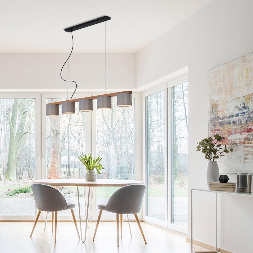 Briloner 4075-054 - Lysekrone på stålwire 5xE14/25W/230V