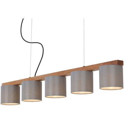 Briloner 4075-054 - Lysekrone på stålwire 5xE14/25W/230V