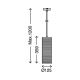 Briloner 4313-018 - Lysekrone i en snor 1xE27/40W/230V
