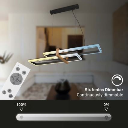 Briloner 4768015 - Dæmpbar LED-pendel på wire LED/44W/230V 2700-6500K + fjernbetjening