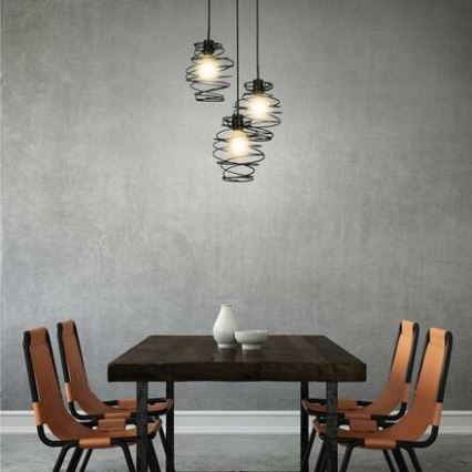 Briloner 4870-035 - Pendel med wire 3xE27/60W/230V