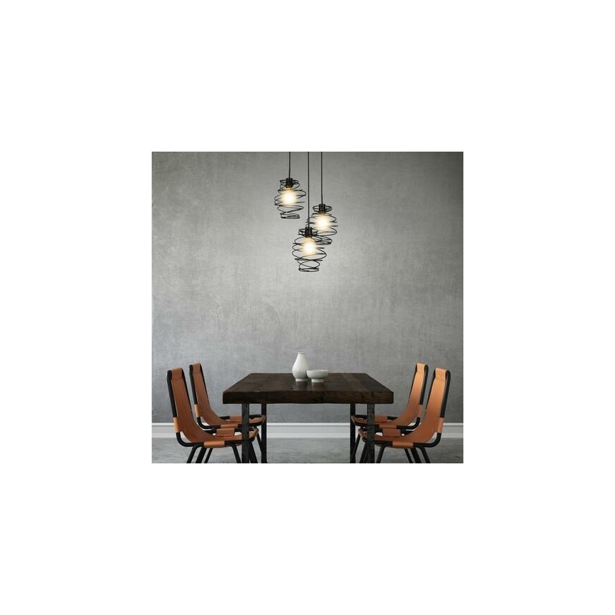 Briloner 4870-035 - Pendel med wire 3xE27/60W/230V