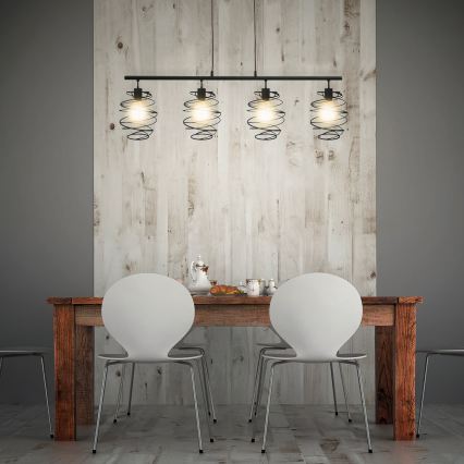 Briloner 4871-045 - Pendel med wireophæng 4xE27/60W/230V