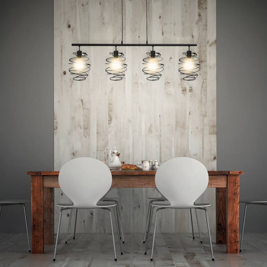 Briloner 4871-045 - Pendel med wireophæng 4xE27/60W/230V