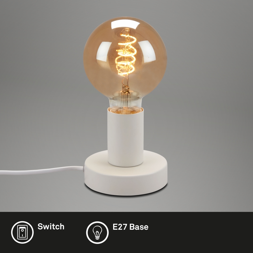 Briloner 7023-016 - Bordlampe TEEPU 1xE27/10W/230V hvid