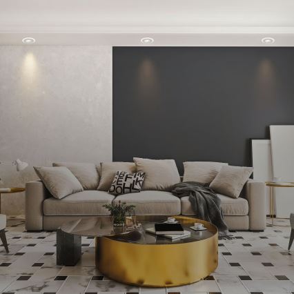 Briloner 7039034 - Sæt med 3 indbygningsspots til badeværelse, 3xLED/5W/230V, IP44, mat krom