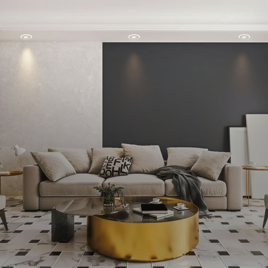 Briloner 7039034 - Sæt med 3 indbygningsspots til badeværelse, 3xLED/5W/230V, IP44, mat krom