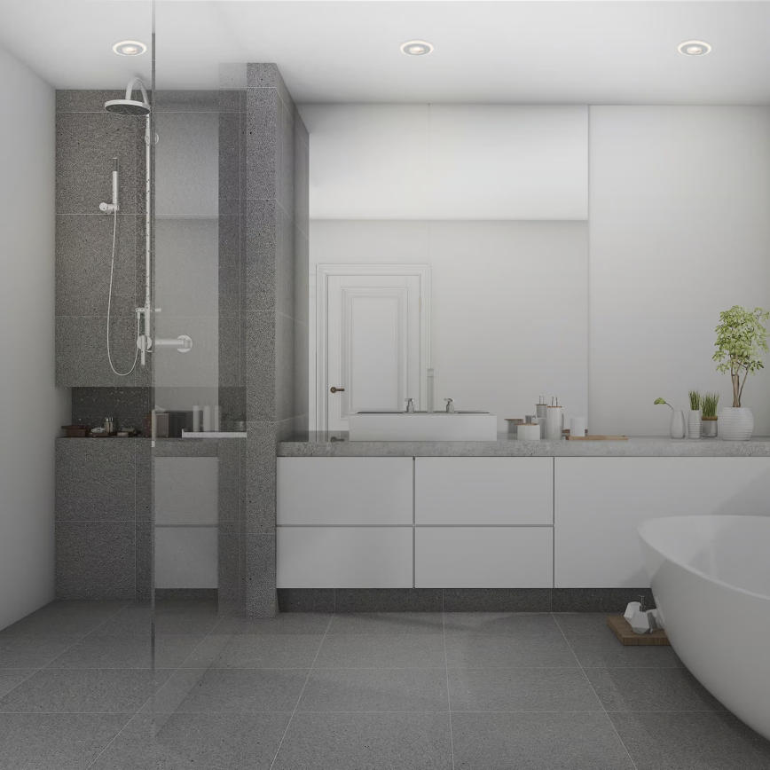 Briloner 7039034 - Sæt med 3 indbygningsspots til badeværelset, 3xLED/5W/230V, IP44, mat krom