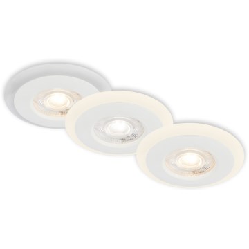 Briloner 7039036 - Sæt med 3 LED-indbygningsspots til badeværelset 3xLED/5W/230V IP44 hvid