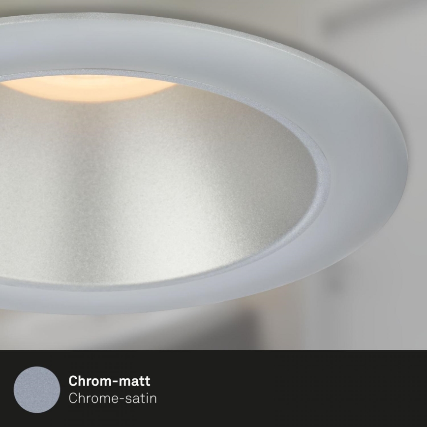Briloner 7041-034 - SÆT 3x LED indbygningslampe til badeværelse LED/4,9W/230V IP44 sølvfarvet