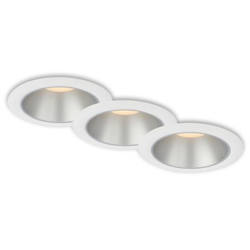 Briloner 7041-036 - SÆT 3x LED indbygningslampe til badeværelse LED/4,9W/230V IP44 hvid