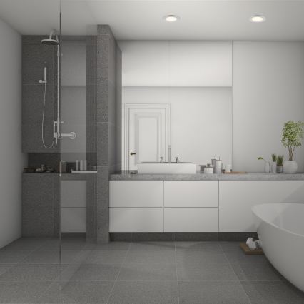 Briloner 7049014 - Dæmpbar indbygningsloftlampe til badeværelse LED/6W/230V 3000K IP44 mat krom