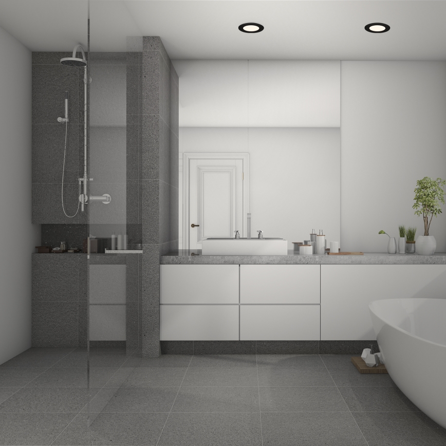 Briloner 7049015 - Dæmpbar LED indbygningsspot til badeværelse LED/6W/230V 3000K IP44 sort