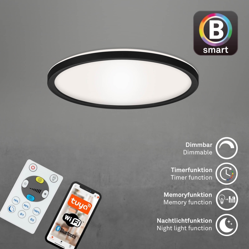 Briloner 7058-015 - LED lampe dæmpbar SLIM LED/18W/230V 2700-6500K Wi-Fi Tuya + fjernbetjening
