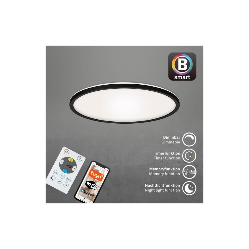 Briloner 7059-015 - LED loftlampe dæmpbar SLIM LED/22W/230V 2700-6500K Wi-Fi Tuya + fjernbetjening
