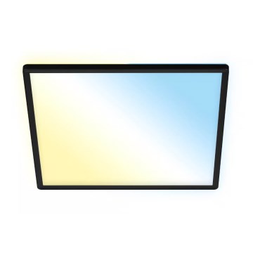 Briloner 7060-015 - LED dæmpbar overflademonteret panel SLIM LED/22W/230V 2700-6500K 42x42 cm sort Wi-Fi Tuya + fjernbetjening