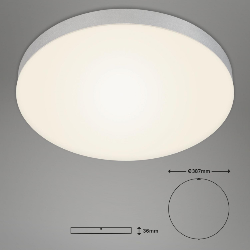 Briloner 7068-014 - LED loftlampe FLAME LED/24,5W/230V 3000K diameter 38 cm sølvfarvet