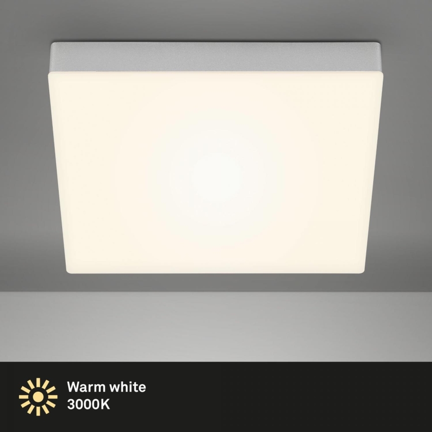 Briloner 7071-014 - LED loftlampe FLAME LED/21W/230V 3000K 28,7x28,7 cm sølvfarvet