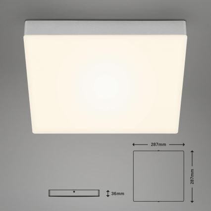 Briloner 7071-014 - LED loftlampe FLAME LED/21W/230V 3000K 28,7x28,7 cm sølvfarvet