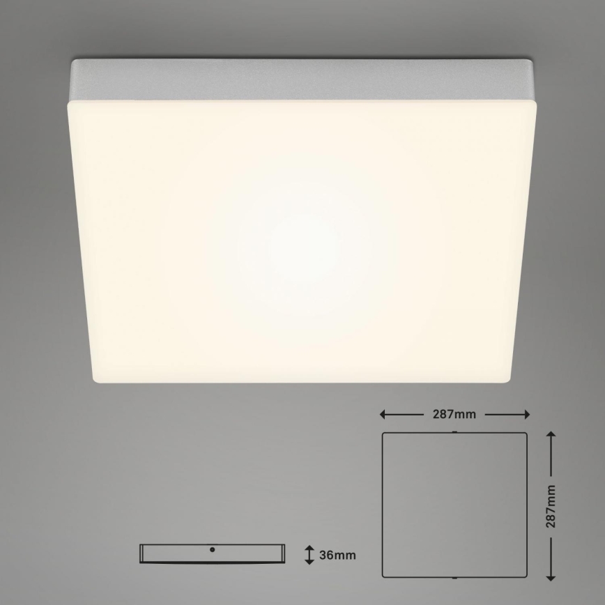 Briloner 7071-014 - LED loftlampe FLAME LED/21W/230V 3000K 28,7x28,7 cm sølvfarvet