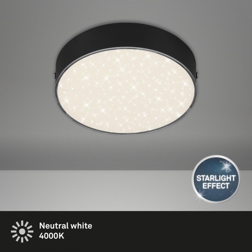 Briloner 7072-415 - LED loftlampe STAR SKY LED/11W/230V 4000K diameter 15 cm sort