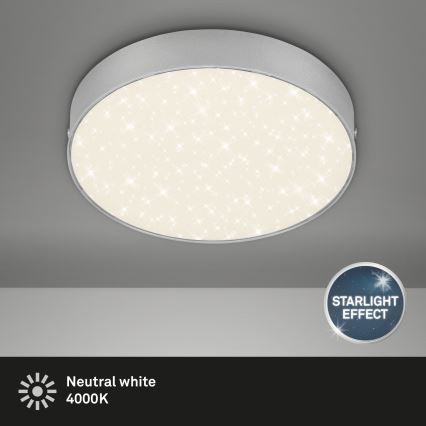 Briloner 7073-414 - LED loftlampe STAR SKY LED/16W/230V 4000K diameter 21 cm sølvfarvet