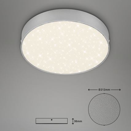 Briloner 7073-414 - LED loftlampe STAR SKY LED/16W/230V 4000K diameter 21 cm sølvfarvet