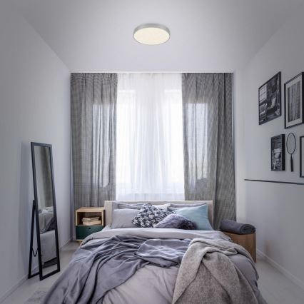 Briloner 7074-414 - LED loftlampe STAR SKY LED/21W/230V 4000K diameter 28 cm sølvfarvet