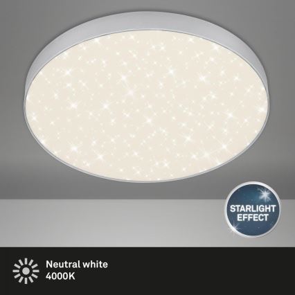 Briloner 7075-414 - LED loftlampe STAR SKY LED/24,5W/230V 4000K diameter 38 cm sølvfarvet