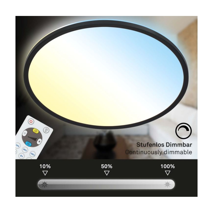 Briloner 7079-015 - LED loftlampe dæmpbar SLIM LED/18W/230V 2700-6500K + fjernbetjening