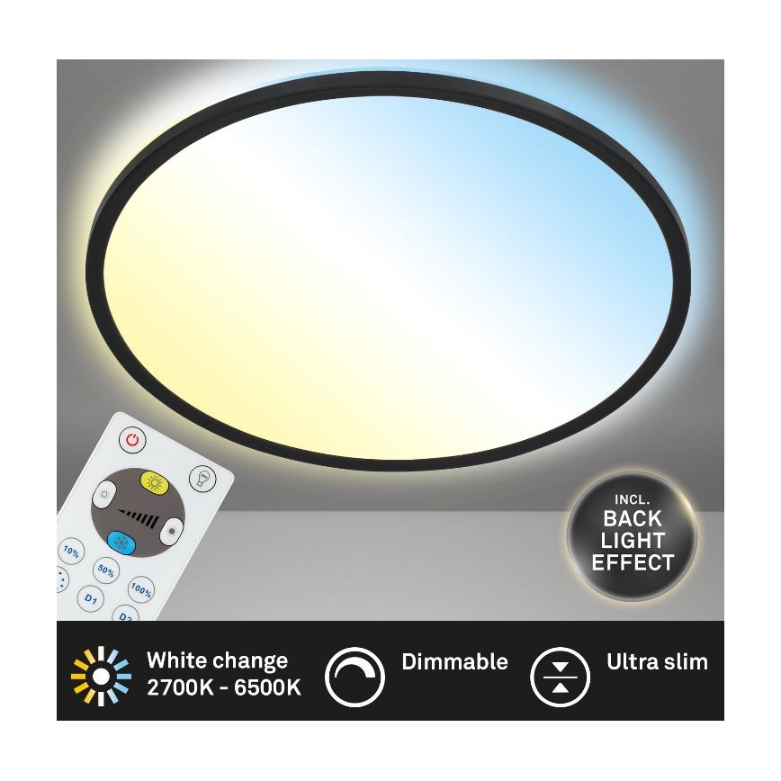 Briloner 7079-015 - LED loftlampe dæmpbar SLIM LED/18W/230V 2700-6500K + fjernbetjening