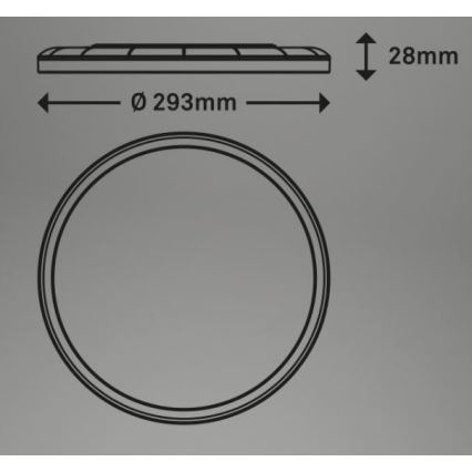 Briloner 7079-015 - LED loftlampe dæmpbar SLIM LED/18W/230V 2700-6500K + fjernbetjening