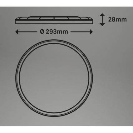 Briloner 7079-016 - LED loftlampe dæmpbar SLIM LED/18W/230V 2700-6500K + fjernbetjening