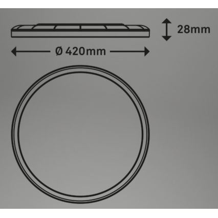 Briloner 7080-015 - LED loftlampe dæmpbar SLIM LED/22W/230V 2700-6500K + fjernbetjening