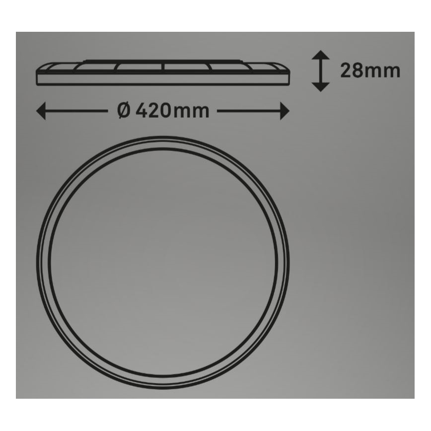 Briloner 7080-015 - LED loftlampe dæmpbar SLIM LED/22W/230V 2700-6500K + fjernbetjening