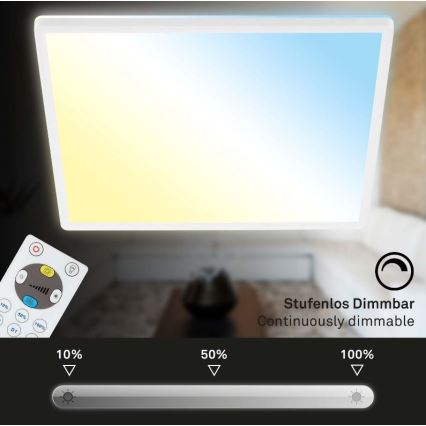 Briloner 7082-016 - LED dæmpbar loftlampe SLIM LED/22W/230V 2700-6500K + fjernbetjening